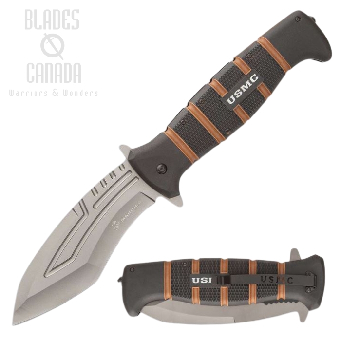 UC USMC Mazimum Flipper Folding Knife, Assisted Opening, UC3406